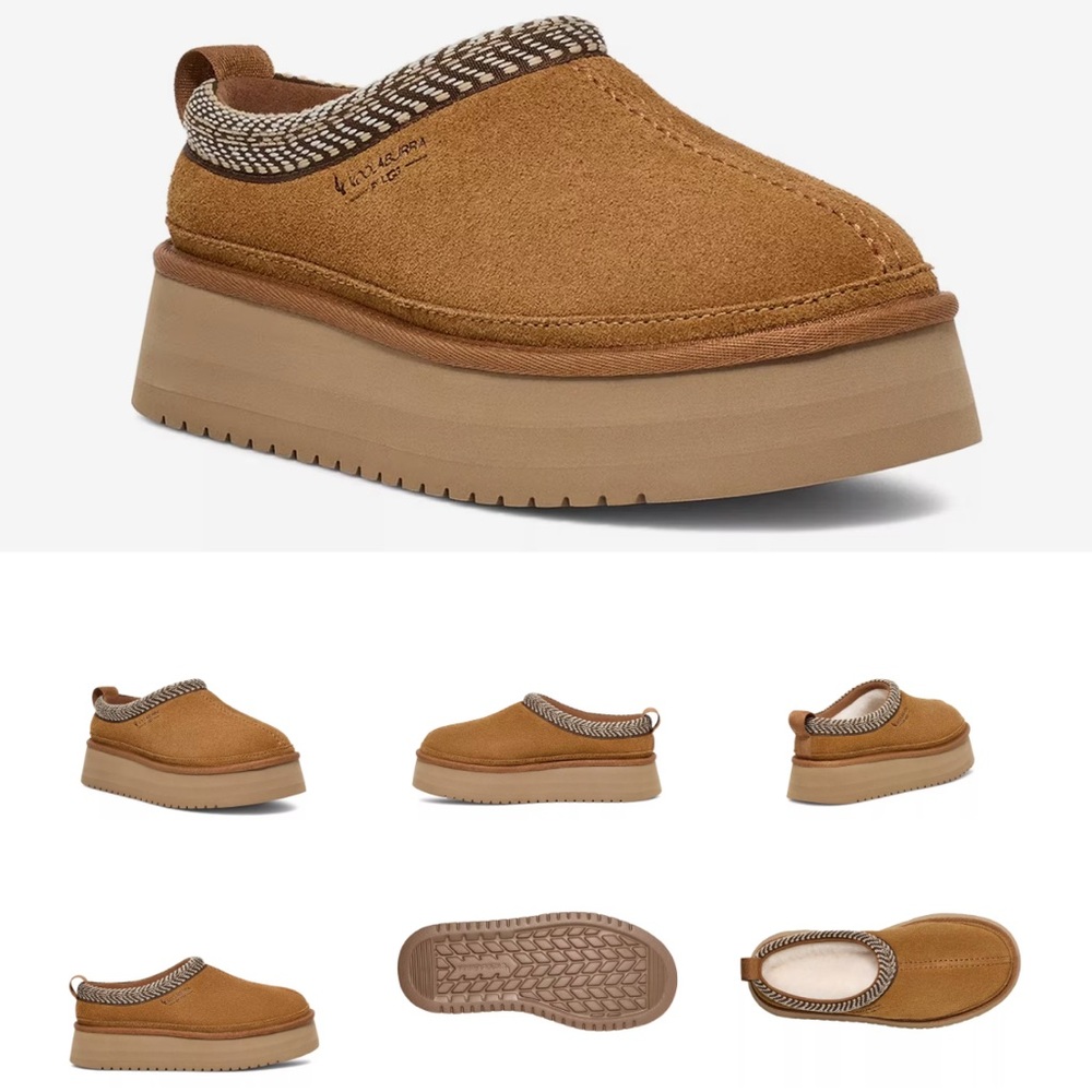 NWT Koolaburra By UGG Burree Platform Slipper in chestnut
